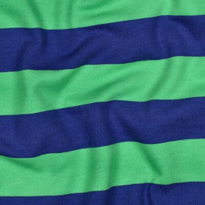 blauw (kobalt) groen Strepen Streep -  french terry (op=op)