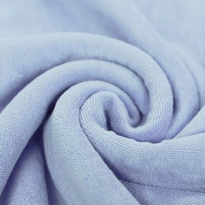 blauw (licht) uni badstof tricot (babybadstof) *S