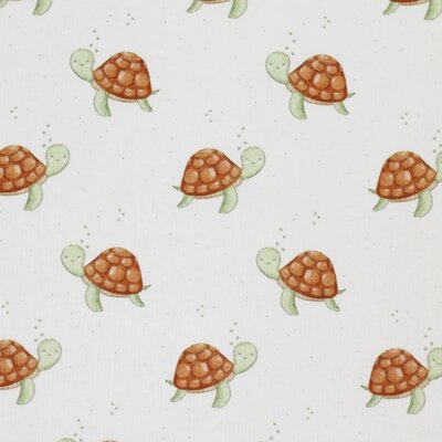 wit (off white) camel bruin schildpad - digitaal fijne katoenen Baby rib tricot SOFT *S