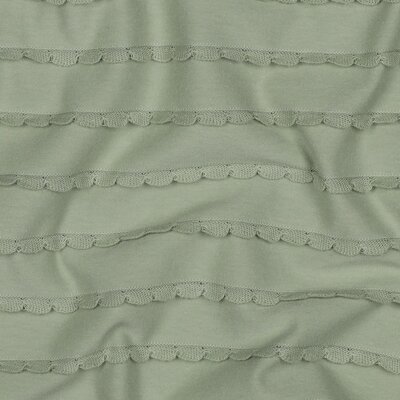 groen (dusty) katoenen Ruffle tricot *S