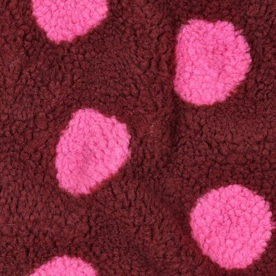 paars (bordeaux-aubergine) roze Stippen teddy borg *S