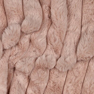 roze (oud - poeder) strepen imitatie bont *S