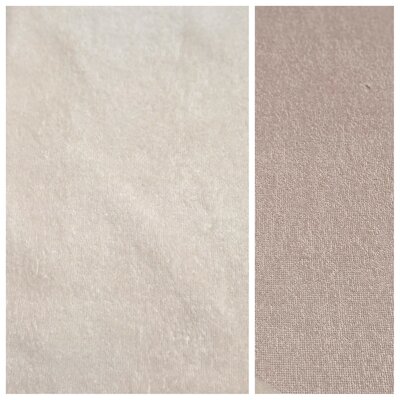 wit (natural beige) bamboe katoen fleece