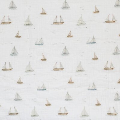 wit (off white) beige blauw zeilboten digitaal HYDROFIEL *S