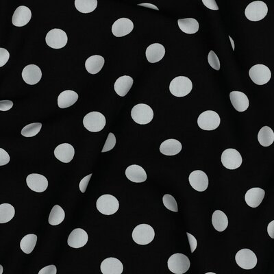 zwart wit Polka Dot Radiance Viscose *S