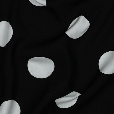 zwart wit Polka Dot Groot Radiance Viscose *S