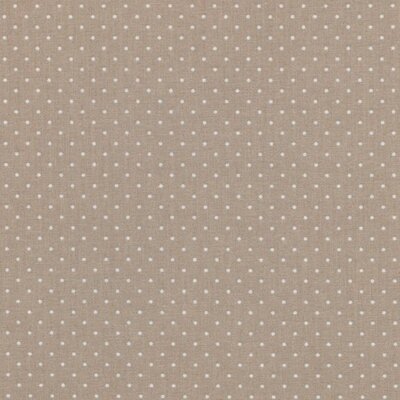 beige wit klein stipje poplin katoen *S