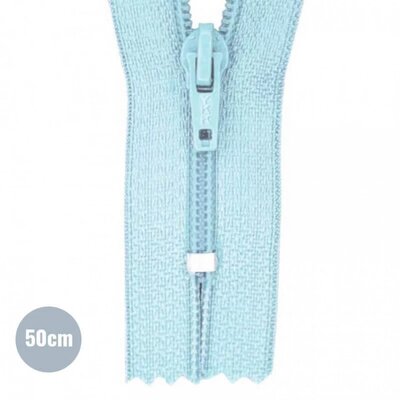 blauw (licht) Rits YKK nylon 50cm