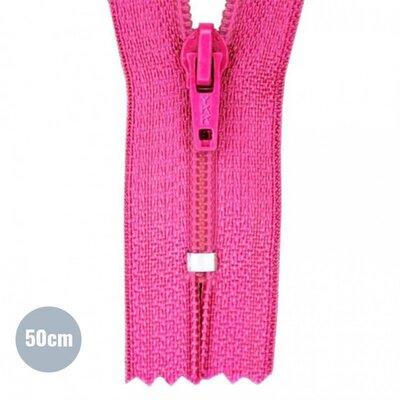 roze (fuchsia) Rits YKK nylon 50cm