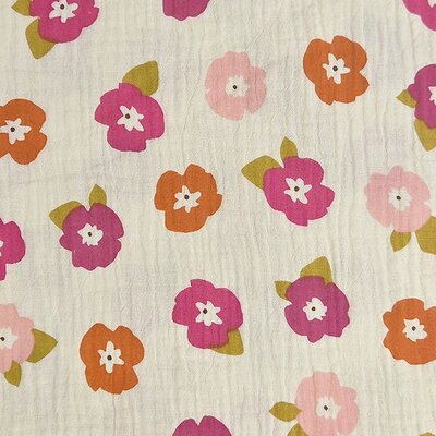 wit (natural) roze oranje Grote Bloemen hydrofiel