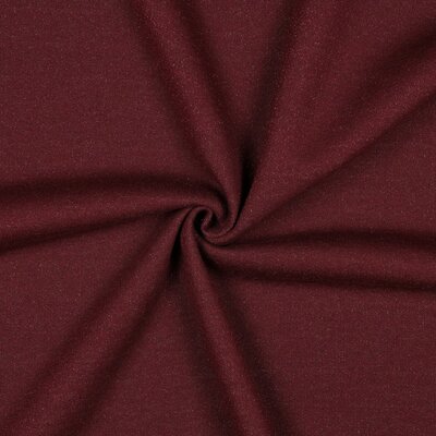 rood (bordeaux) glitters uni baby jogging - french terry *S