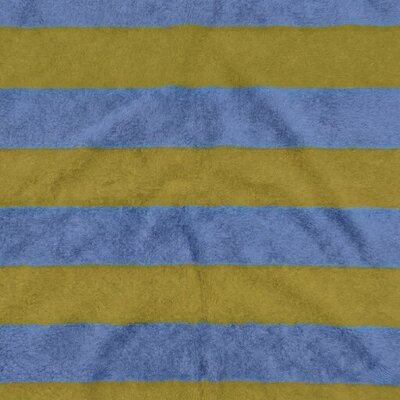 blauw (jean) kaki Brede Strepen badstof tricot (babybadstof)