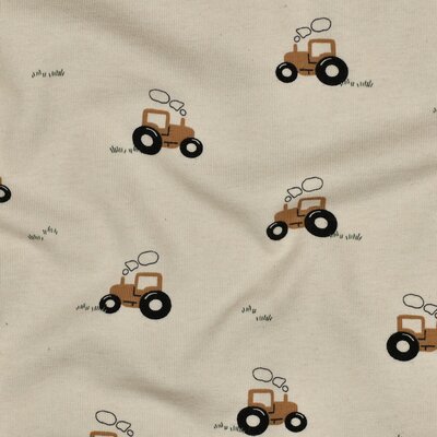 wit (natural) bruin Tractor Biologische tricot *S