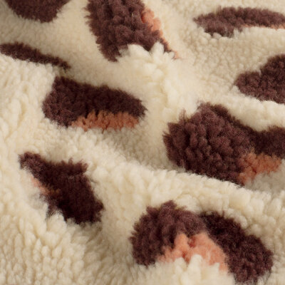 creme burgundy claypink Leopardprint fur teddy