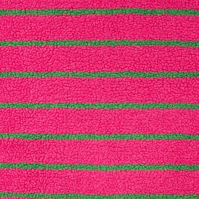 roze (fuchsia) groen dunne Strepen teddy borg *S