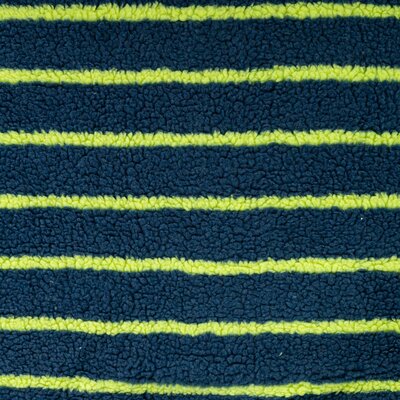 blauw (petrol) geel dunne Strepen teddy borg *S