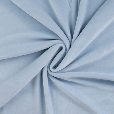 blauw (licht) katoenen velvet *S