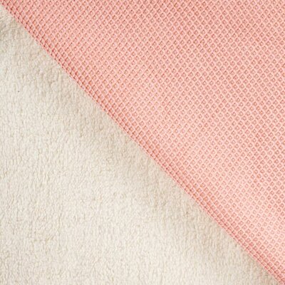 roze (licht) Boucle met Teddy dubbelzijdig *S