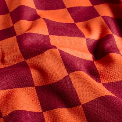 oranje bordeaux Blokken Ruiten canvas *S